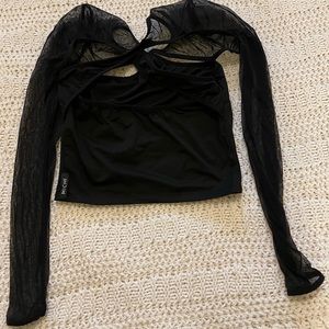 Long sleeve Michi Mesh Workout Top with built in bra